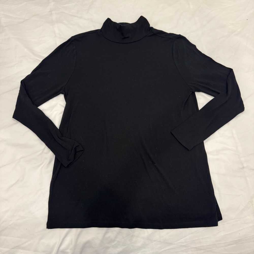 Torrid Black Modal Blend Mock Neck Long Sleeve Top Plus Size 0 (L/12)